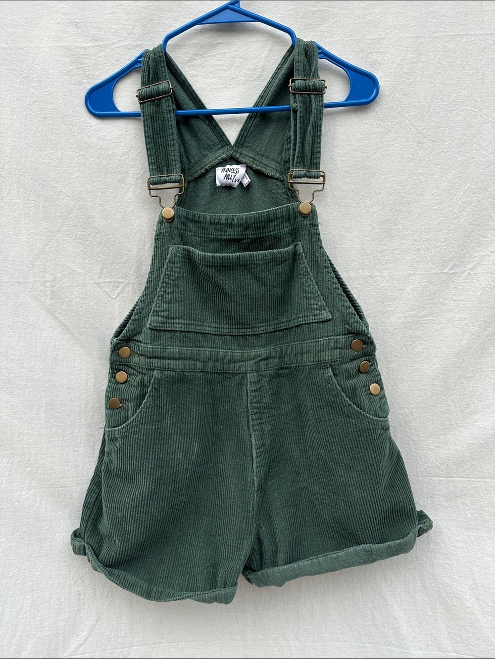 Princess Polly Forest Green Corduroy Shortalls